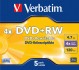 Verbatim Speichermedien DVD+RW 4,7GB 4X 5er JC