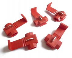 Schnellverbinder Japaner rot, fr 0,5-1,0 mm Kabel, 100 St.